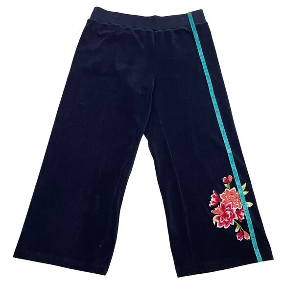 Boston Proper Embroidered Plush Terry Lounge Set | Floral Hoodie Pants Y2K NWOT - Picture 11 of 12